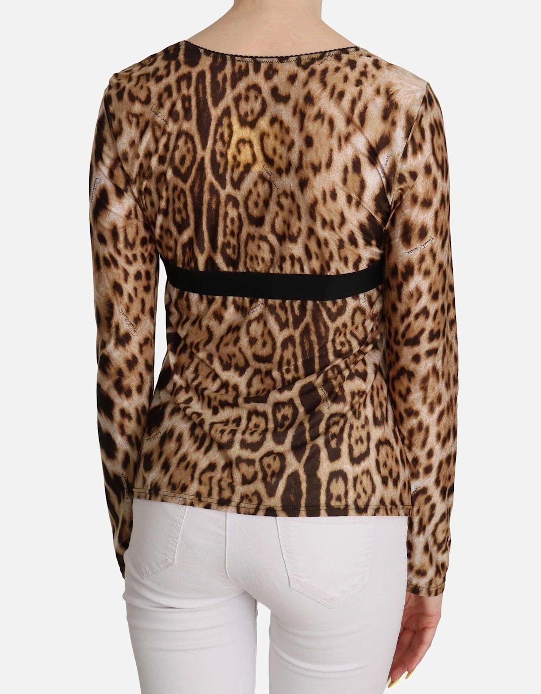 Leopard Print Top Long Sleeve Women - Brown T-Shirts