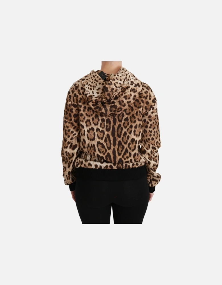 Leopard Print Hoodie TSH4420 Women - Brown Sweaters