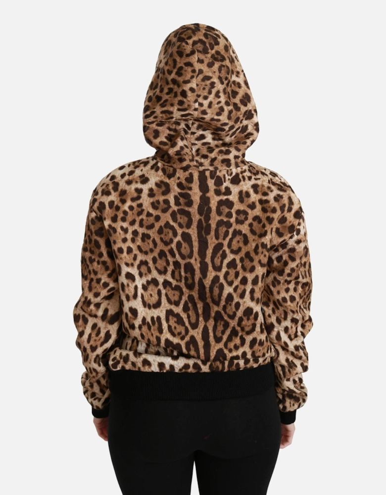 Leopard Print Hoodie TSH4420 Women - Brown Sweaters