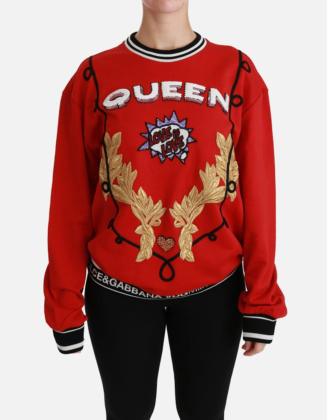 Queen Sweatshirt Red Embellished Women Sweaters, 6 of 5