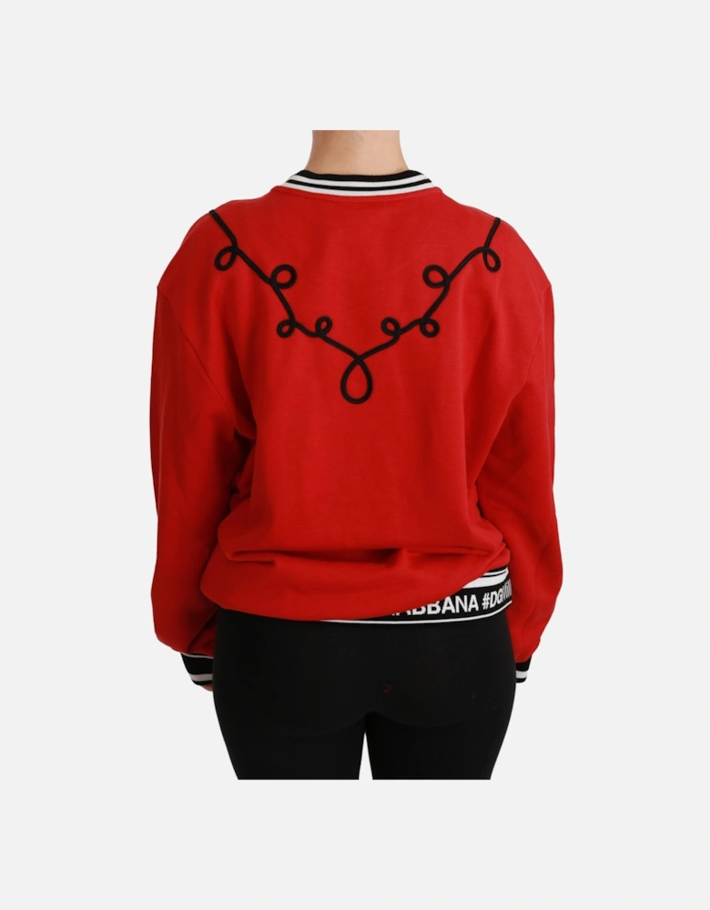 Queen Sweatshirt Red Embellished Women Sweaters