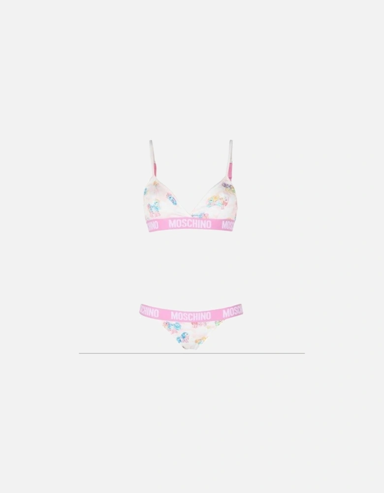 TSH5090 Floral Bikini Set Women - White Swimwear