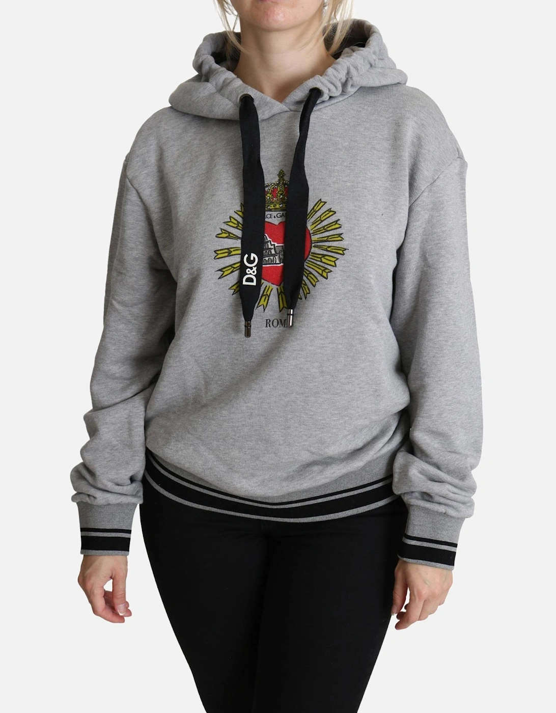 Hooded Sweatshirt Sacred Heart Model Women - Gray Sweaters, 7 of 6