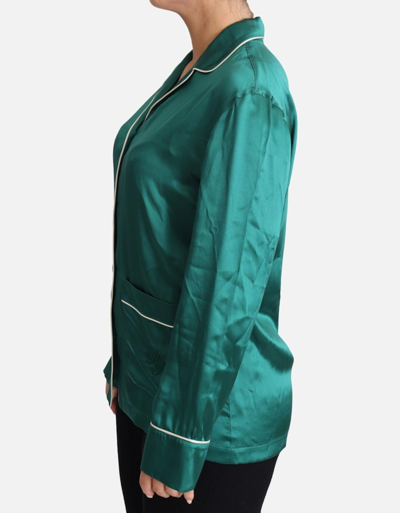 Dolce Gabbana Sleepwear Top Long Sleeves Women - Green Shirts