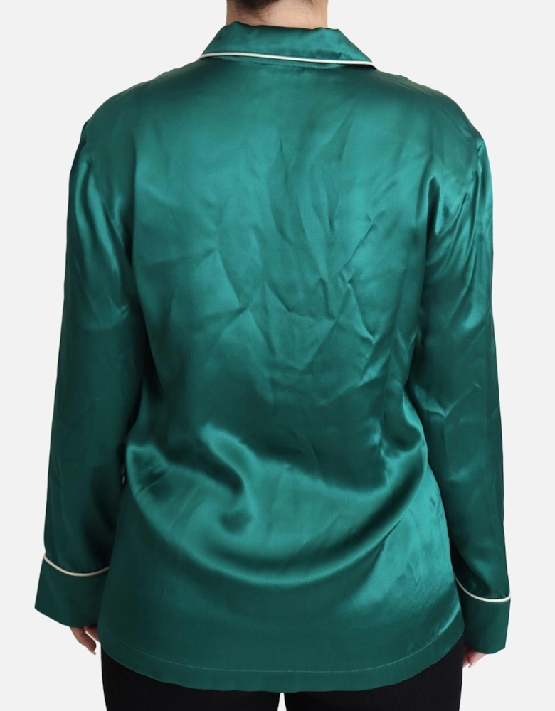 Dolce Gabbana Sleepwear Top Long Sleeves Women - Green Shirts