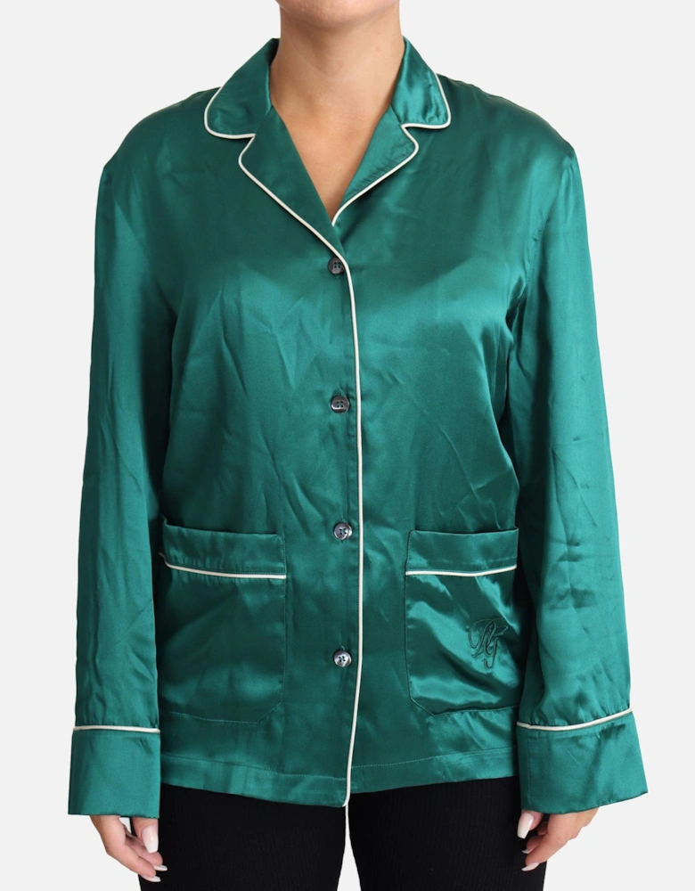 Dolce Gabbana Sleepwear Top Long Sleeves Women - Green Shirts