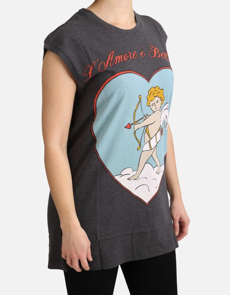 Cupid Heart TShirt TSH5134 Women - Gray T-Shirts