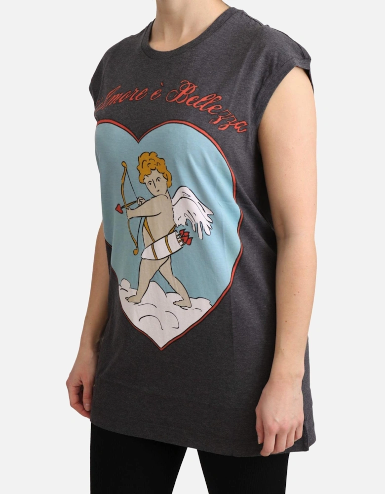 Cupid Heart TShirt TSH5134 Women - Gray T-Shirts