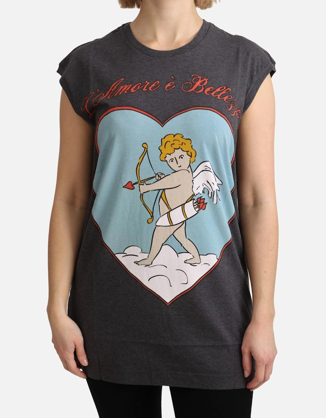 Cupid Heart TShirt TSH5134 Women - Gray T-Shirts, 6 of 5