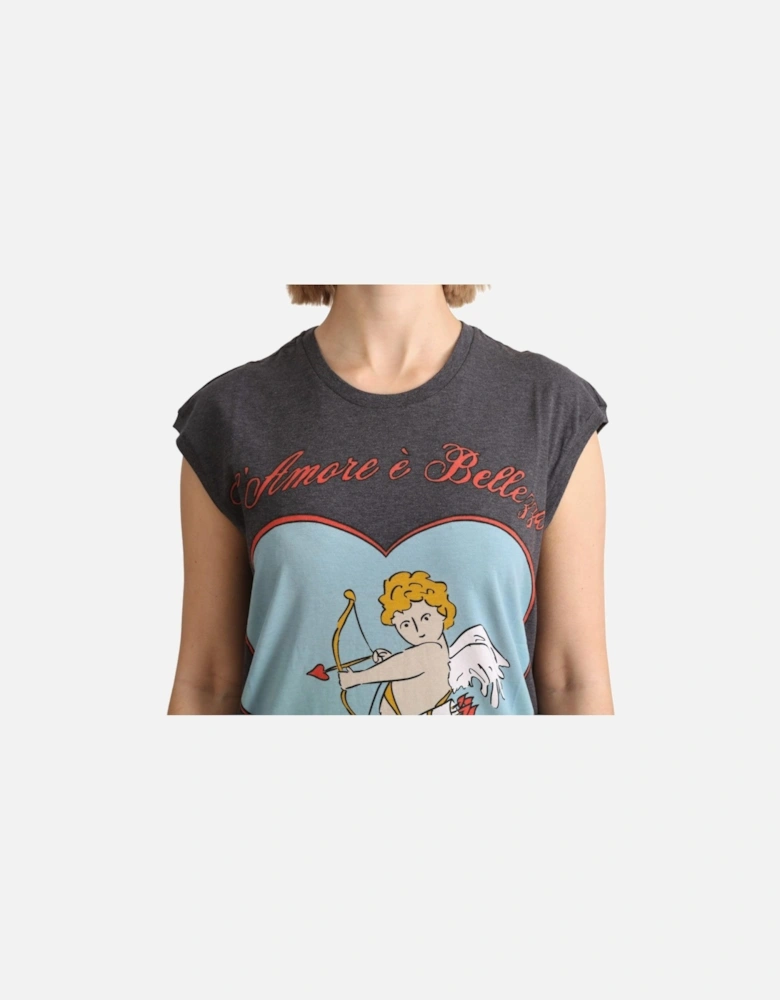 Cupid Heart TShirt TSH5134 Women - Gray T-Shirts