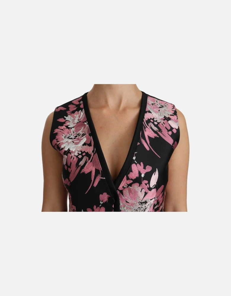 Floral Brocade Vest TSH4286 Women - Black