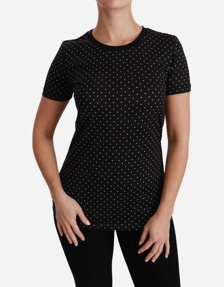 Dolce Gabbana Polka Dot TShirt Women - Black T-Shirts