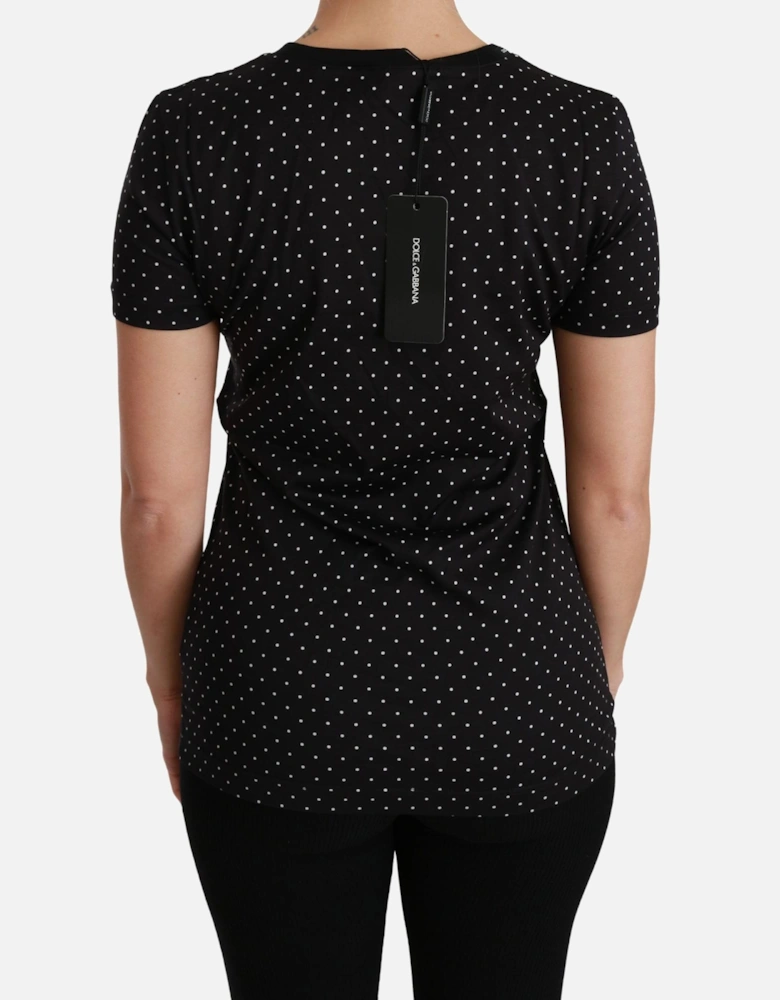 Dolce Gabbana Polka Dot TShirt Women - Black T-Shirts