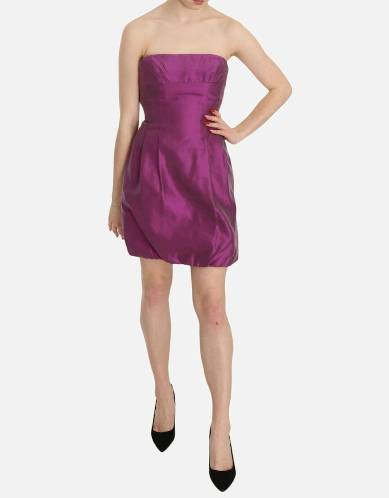Halter Mini Dress with Zipper Closure Women - Pink Dresses