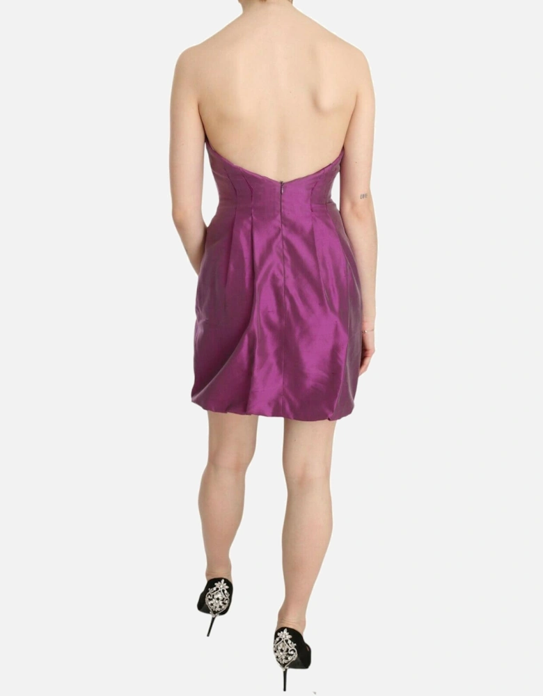 Halter Mini Dress with Zipper Closure Women - Pink Dresses