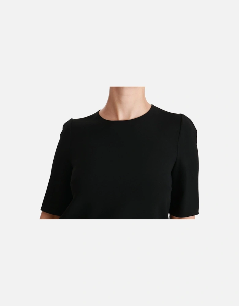 Dolce Gabbana Short Sleeve Top Black Crew Neck Women T-Shirts
