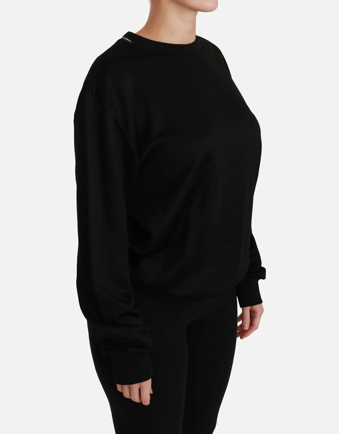Dolce Gabbana TSH4422 Black Crew Neck Sweater Women