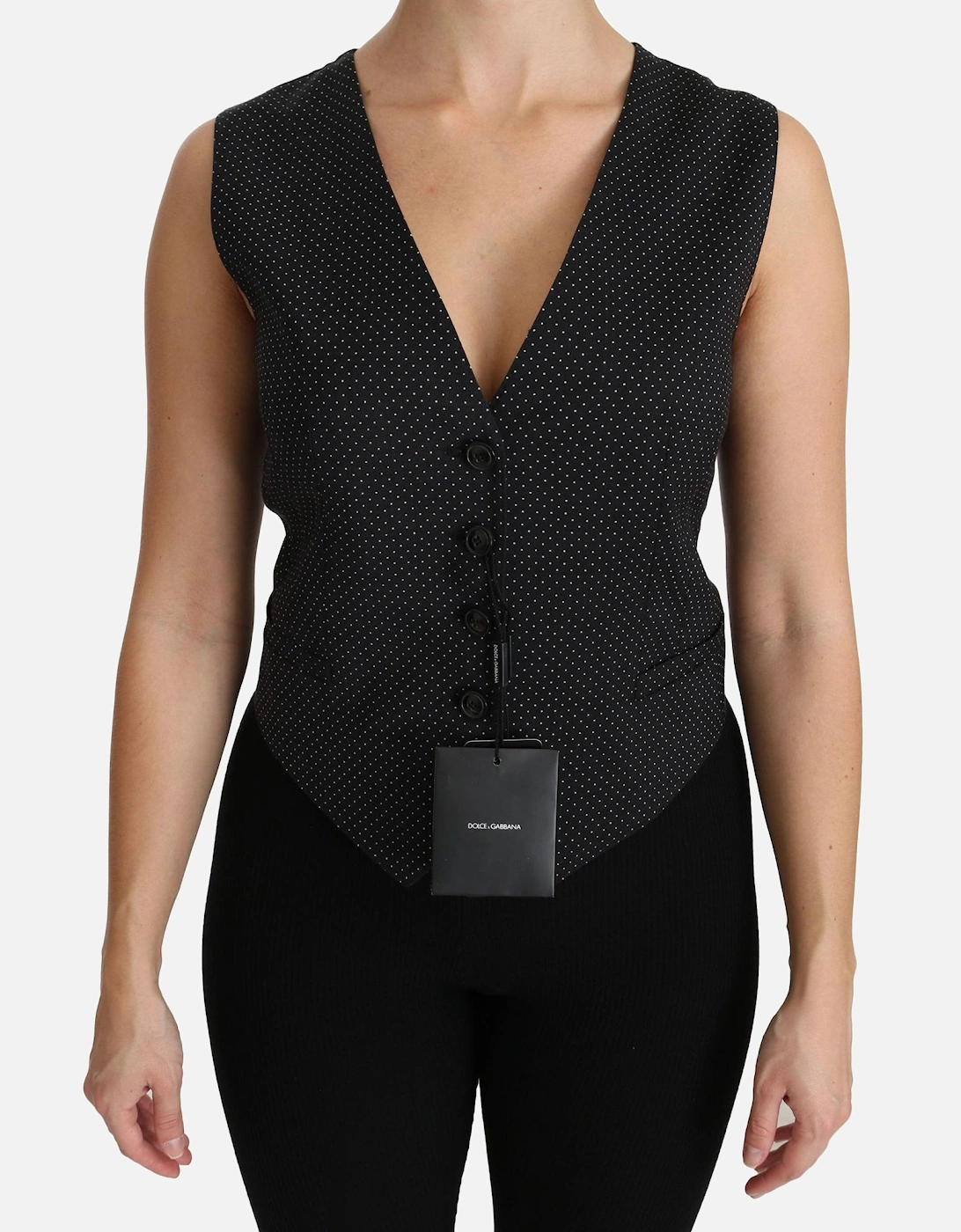 Dolce Gabbana TSH4288 Polka Dot Vest Women - Black, 6 of 5