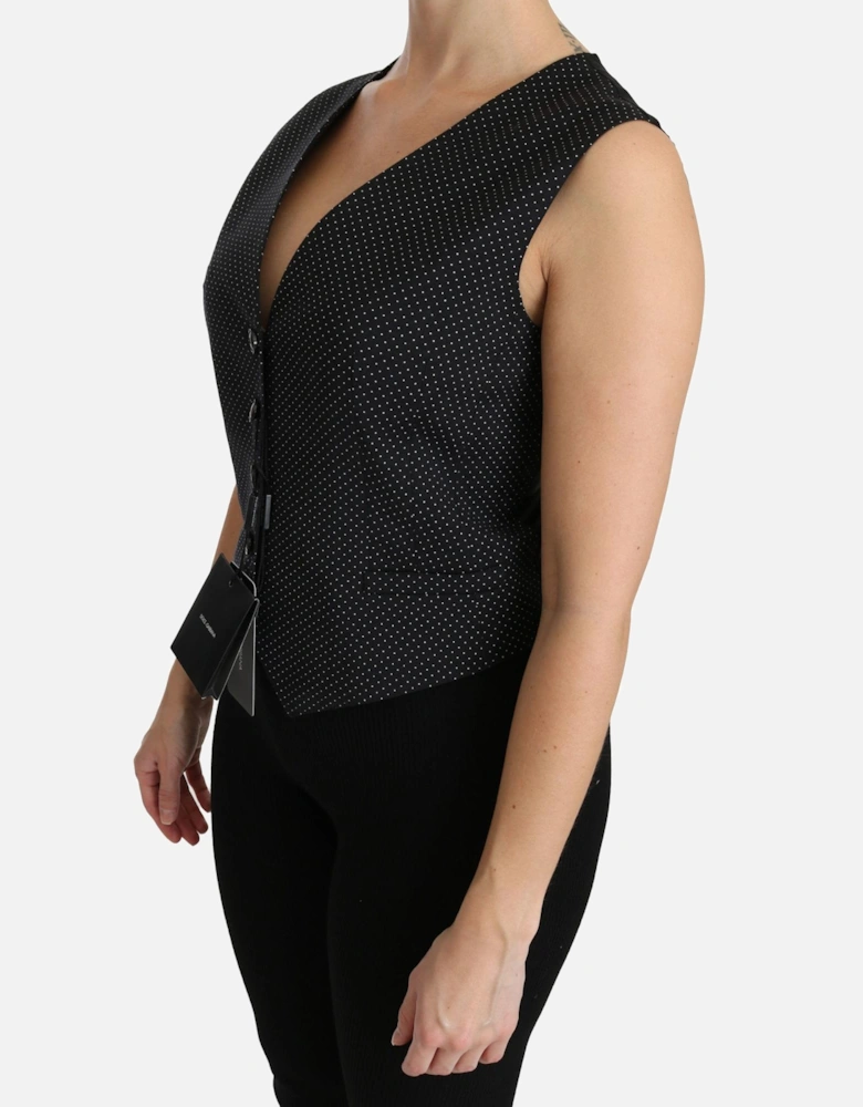 Dolce Gabbana TSH4288 Polka Dot Vest Women - Black