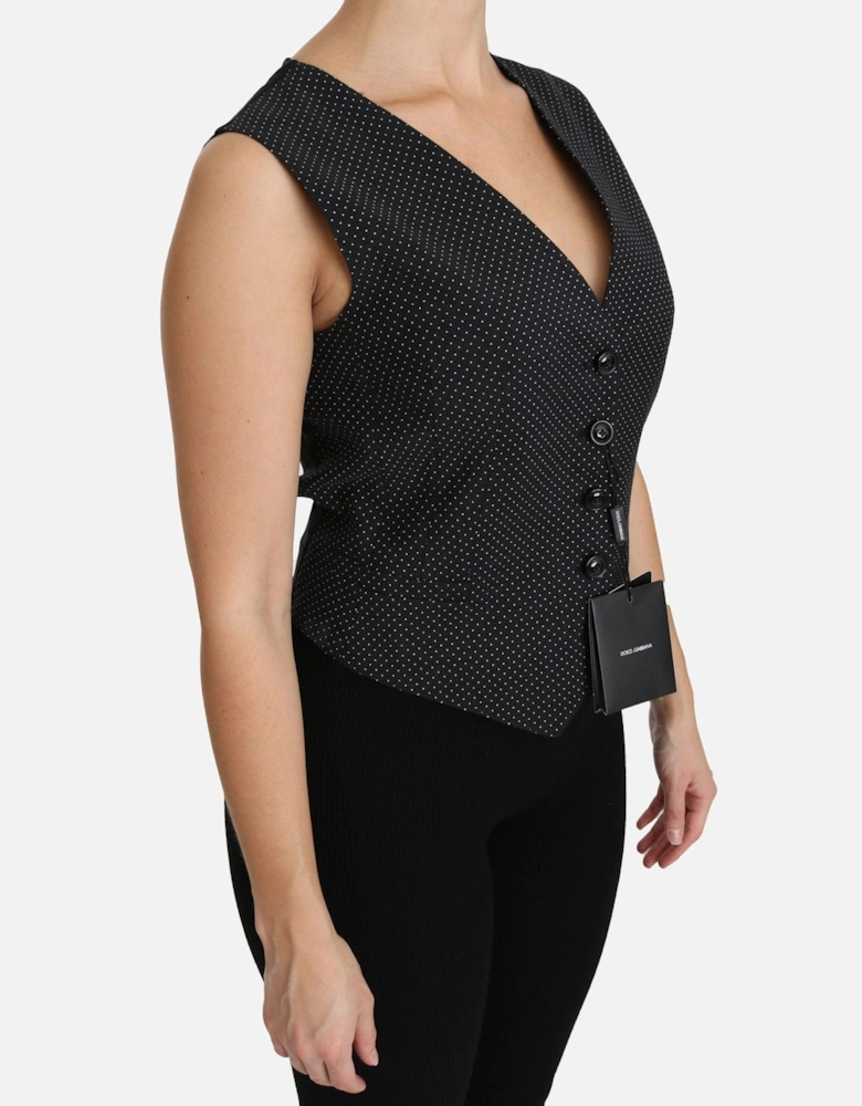 Dolce Gabbana TSH4288 Polka Dot Vest Women - Black