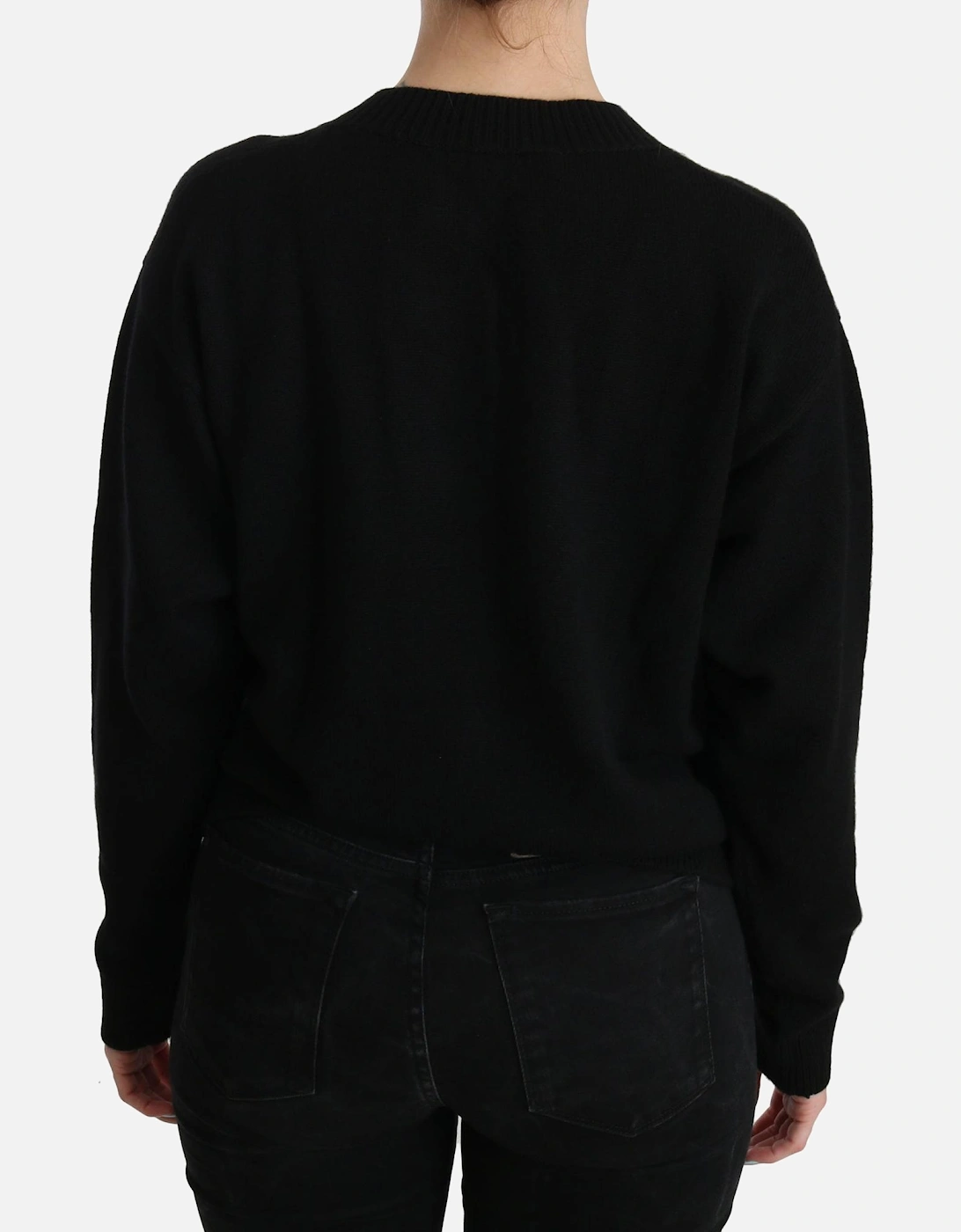 Dolce Gabbana Cardigan Long Sleeve Round Neck Women - Black Sweaters