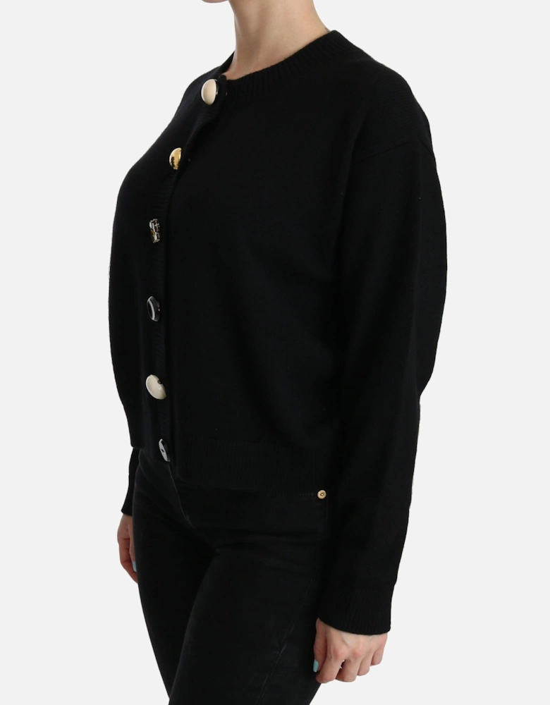 Dolce Gabbana Cardigan Long Sleeve Round Neck Women - Black Sweaters