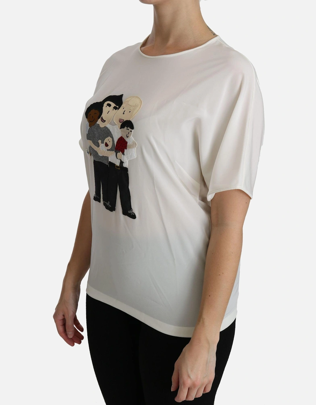 Dolce Gabbana Family Appliqu TShirt TSH4297 Women - White T-Shirts