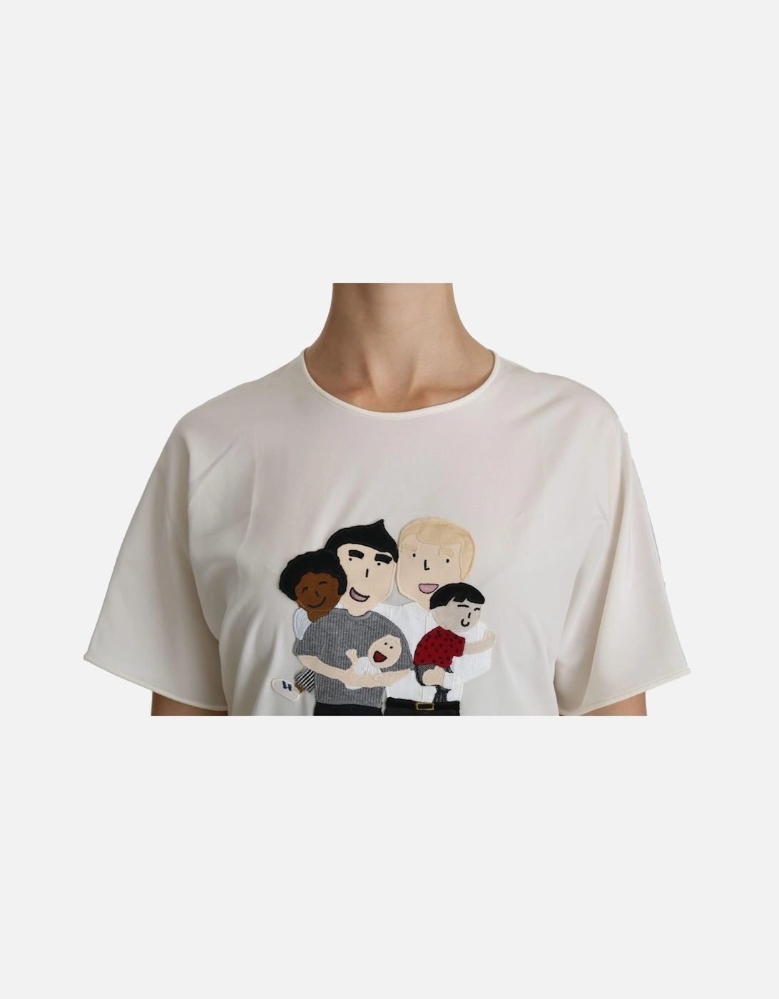 Dolce Gabbana Family Appliqu TShirt TSH4297 Women - White T-Shirts