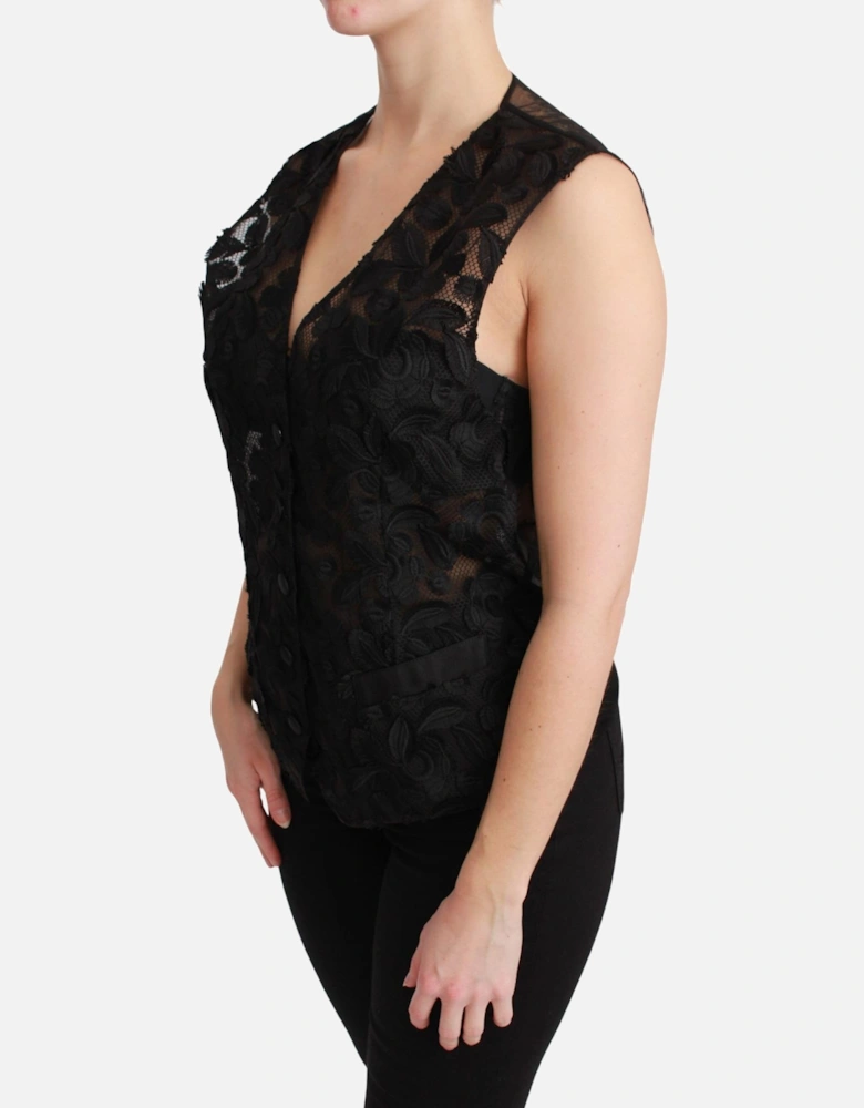 Dolce Gabbana Vest Sleeveless VNeck Women - Black
