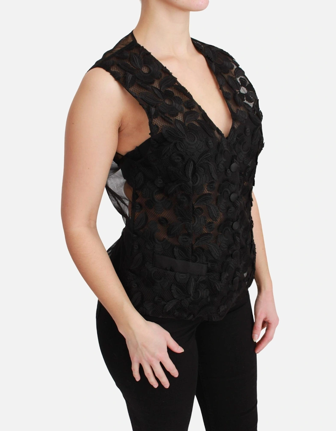 Dolce Gabbana Vest Sleeveless VNeck Women - Black