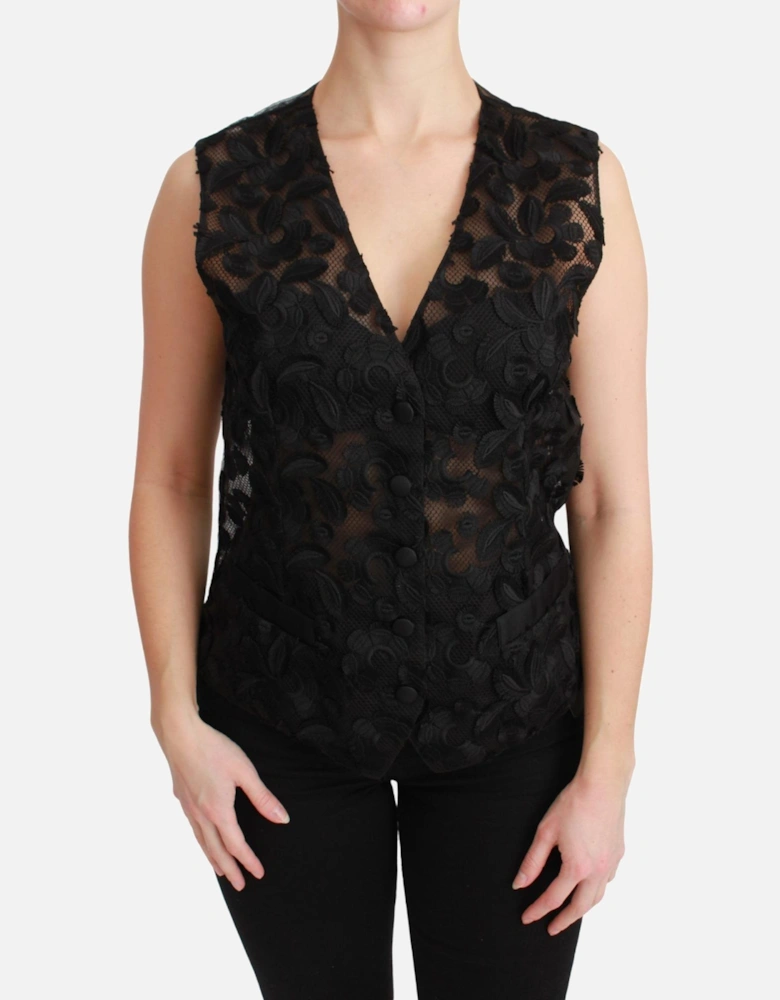 Dolce Gabbana Vest Sleeveless VNeck Women - Black