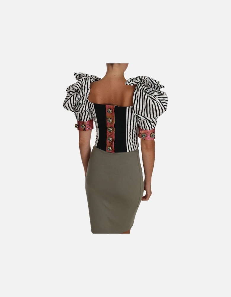 Dolce Gabbana TSH2724 Top Black and White Striped Women - Blackwhite