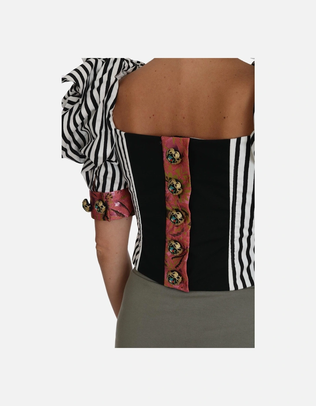 Dolce Gabbana TSH2724 Top Black and White Striped Women - Blackwhite