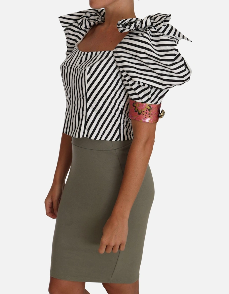 Dolce Gabbana TSH2724 Top Black and White Striped Women - Blackwhite