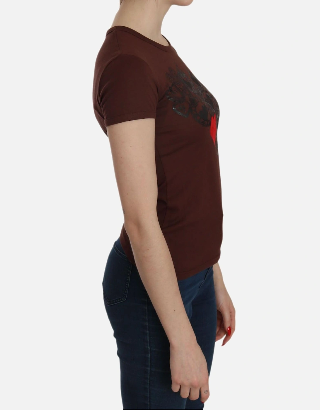 TSH3716 Brown Short Sleeve TShirt Women T-Shirts