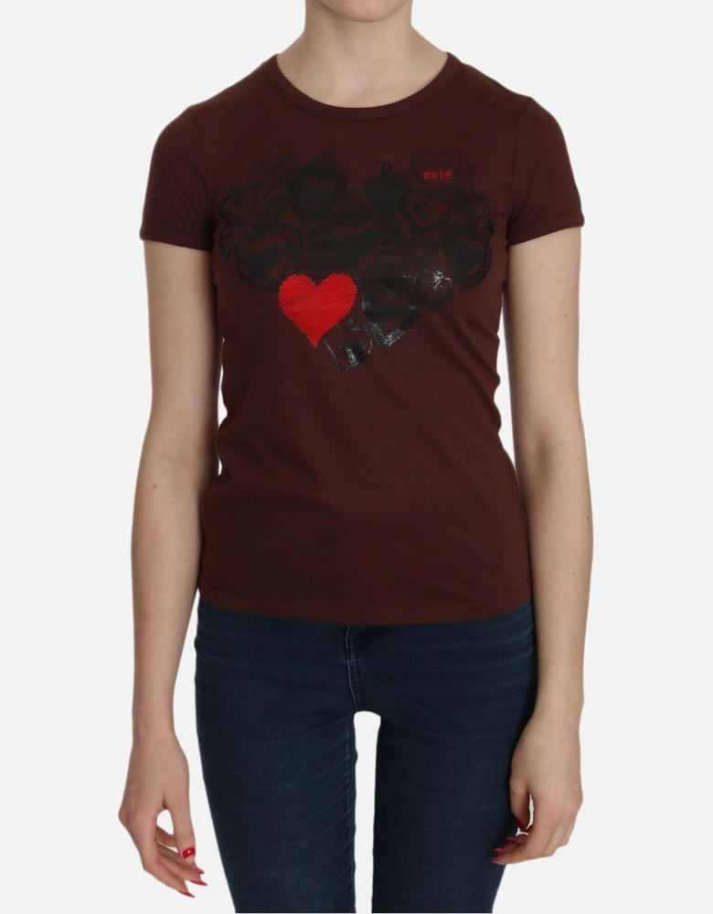 TSH3716 Brown Short Sleeve TShirt Women T-Shirts