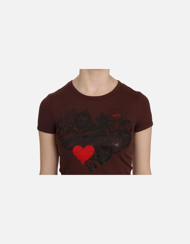 TSH3716 Brown Short Sleeve TShirt Women T-Shirts