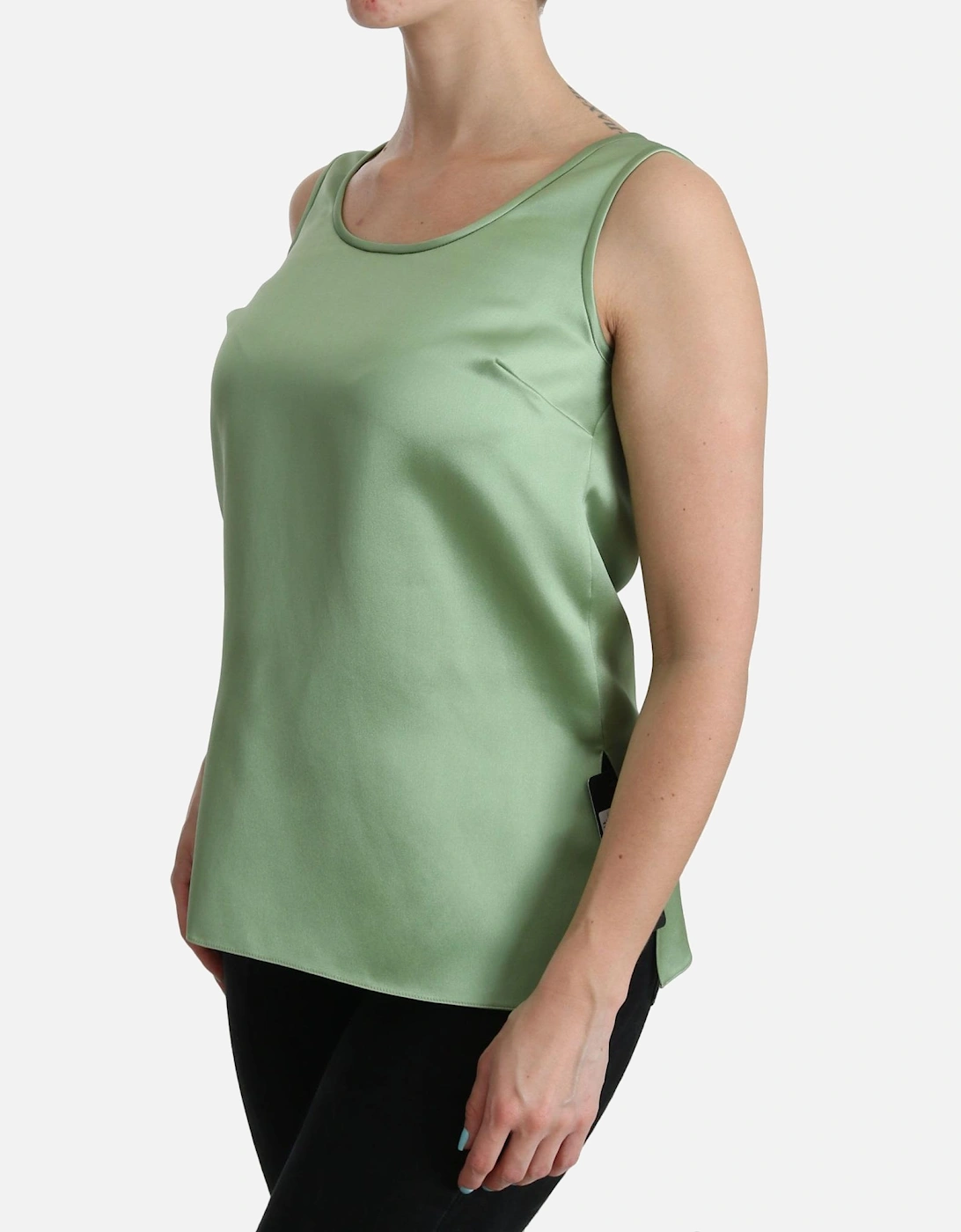 Dolce Gabbana Tank Top Relaxed Fit Women - Green T-Shirts