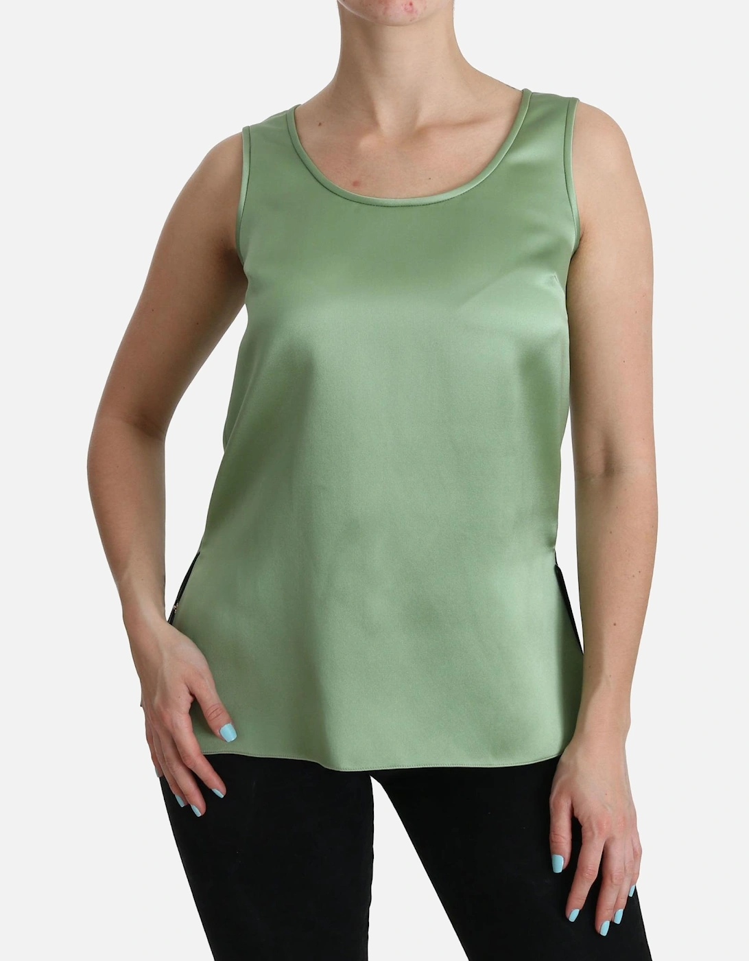 Dolce Gabbana Tank Top Relaxed Fit Women - Green T-Shirts