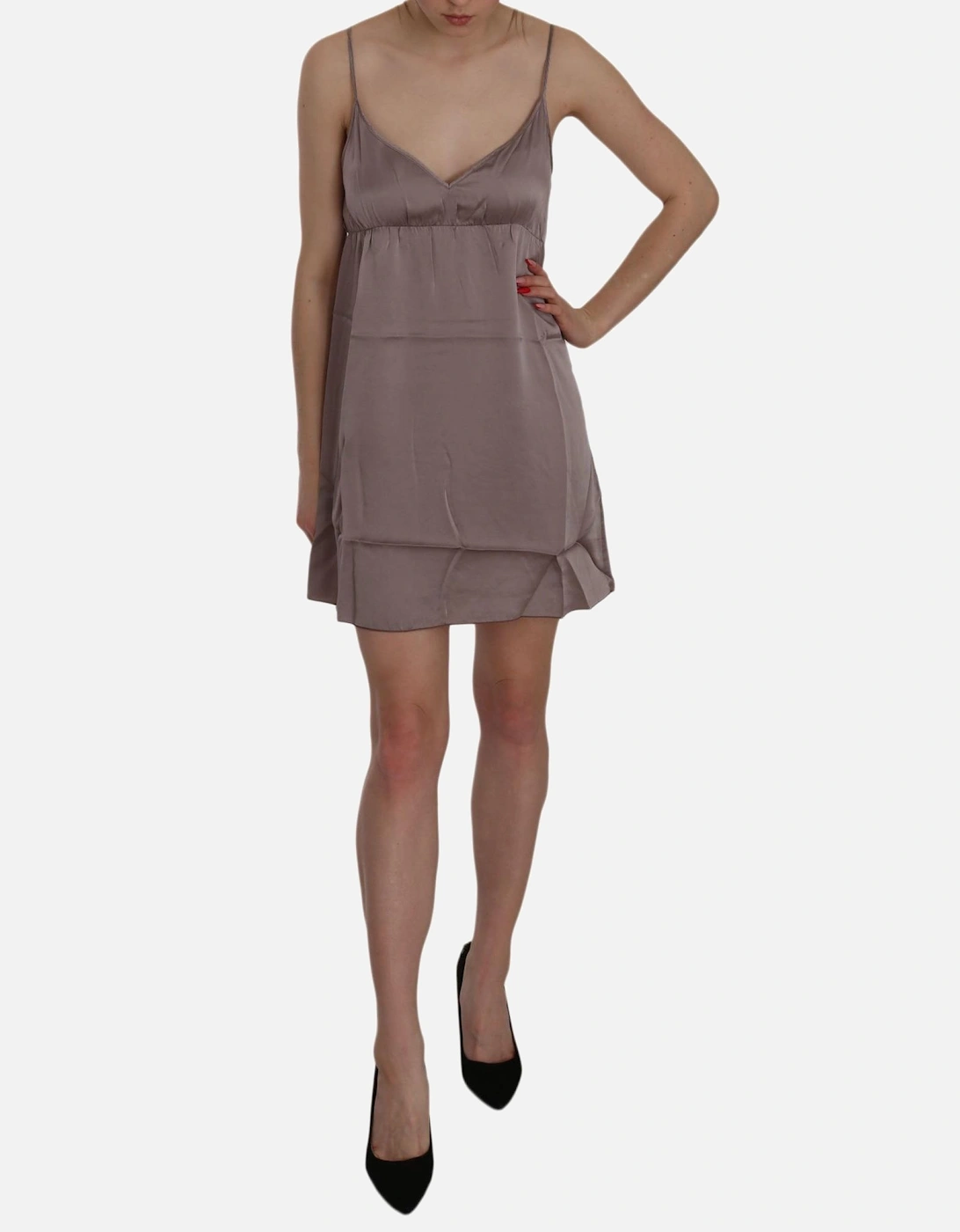 Mini Slip Dress Vneck Sleeveless Women - Purple Dresses, 6 of 5