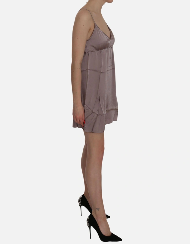 Mini Slip Dress Vneck Sleeveless Women - Purple Dresses
