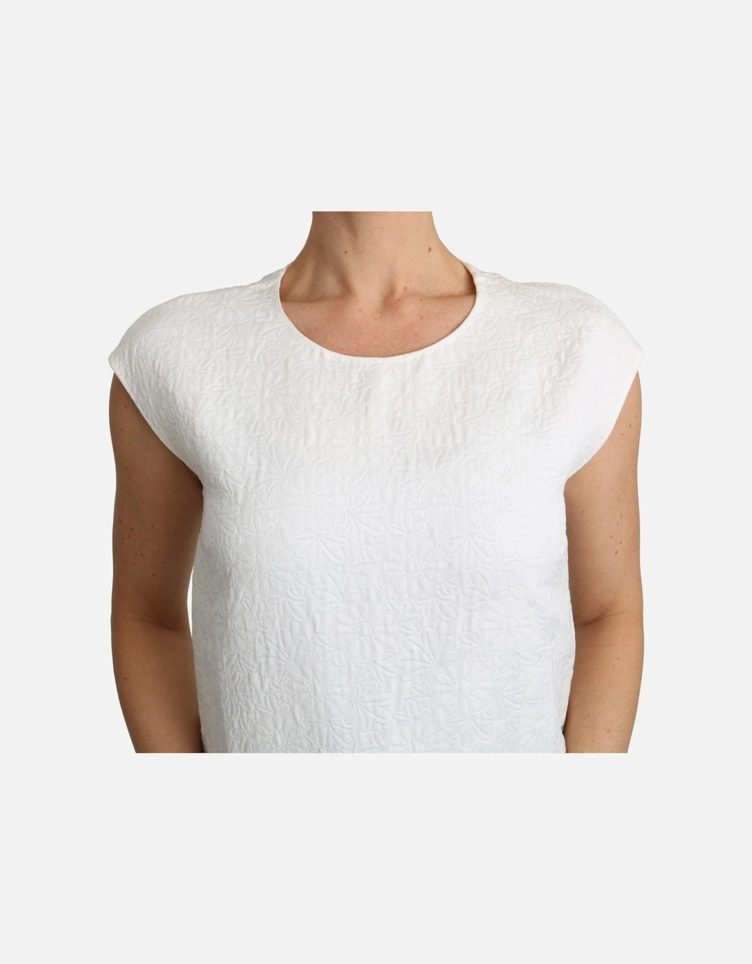Dolce Gabbana Top Embroidered Short Sleeves Women - White T-Shirts
