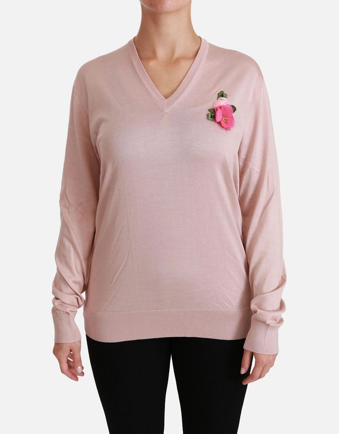 Dolce Gabbana Cashmere VNeck Sweater Women - Pink, 7 of 6
