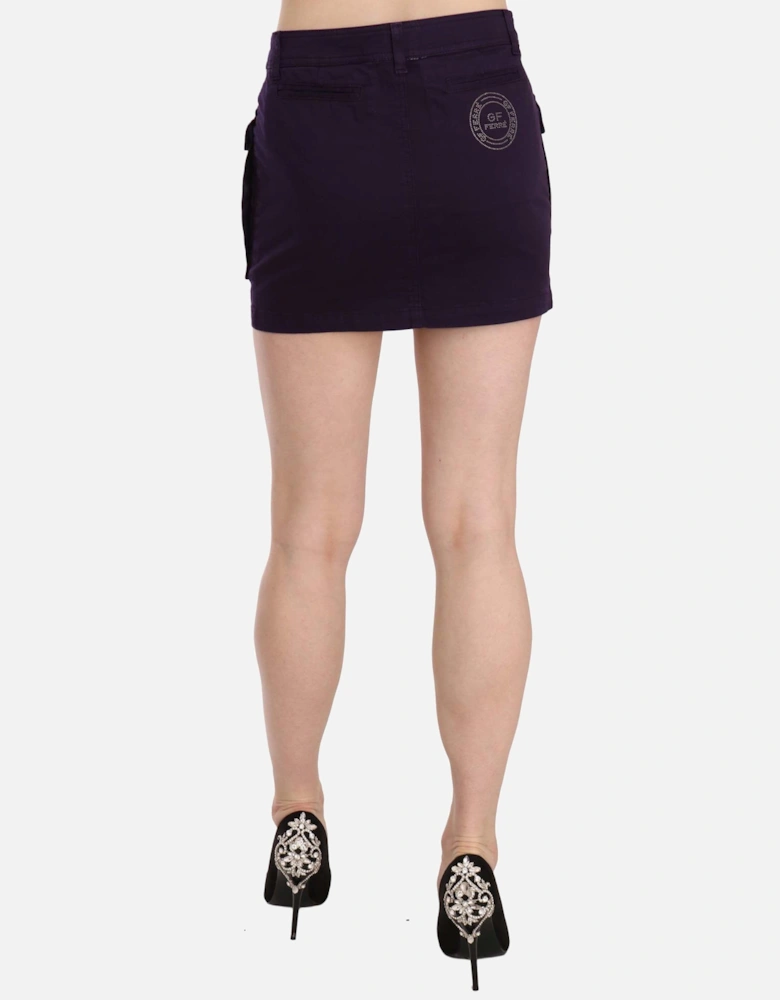 Mini Cargo Skirt Purple Women