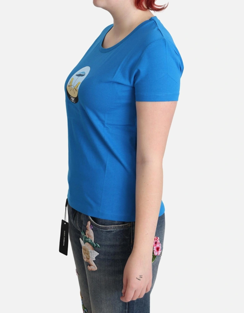 Beach Scene Graphic Tee Women - Blue T-Shirts