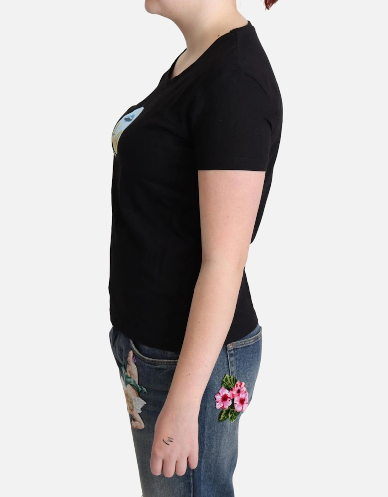 Beach Print TShirt TSH5073 Women - Black T-Shirts