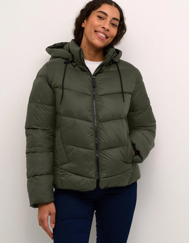 Susanne Hood Zipper Padded Jacket - Green