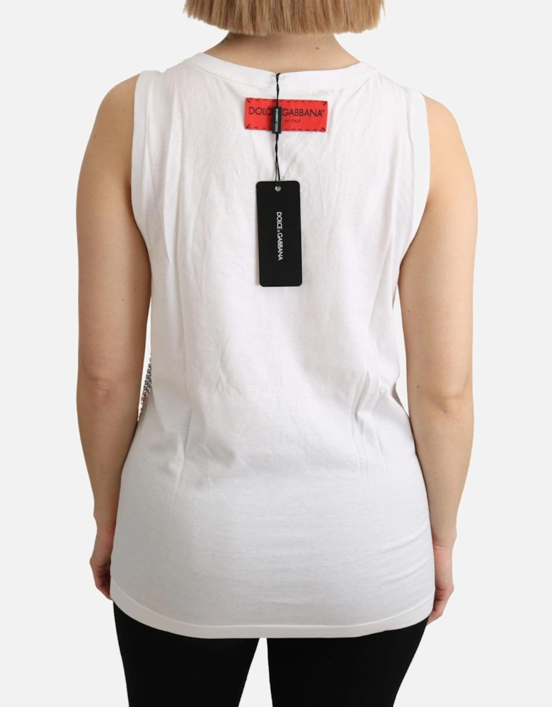 Dolce Gabbana Fruit Print Tank Top TSH5139 Women - White T-Shirts