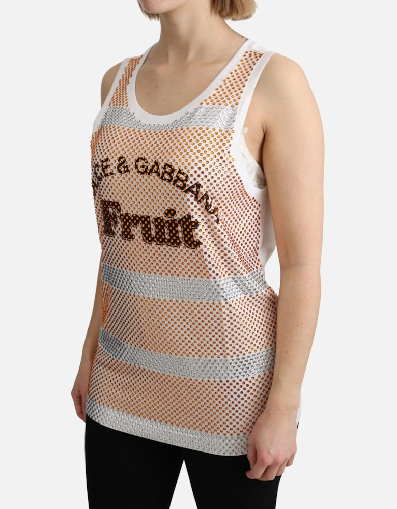 Dolce Gabbana Fruit Print Tank Top TSH5139 Women - White T-Shirts