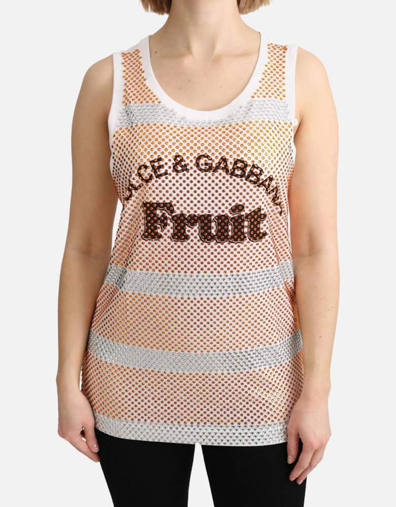 Dolce Gabbana Fruit Print Tank Top TSH5139 Women - White T-Shirts